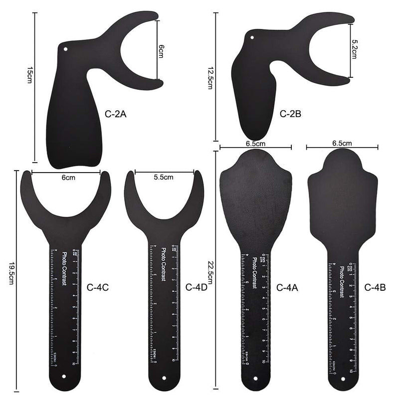 MIBICIRI 6 Pcs Dental Intraoral Photography Black Background Plate Dental Photo Contrast Image Contraster Kit Dental Tool
