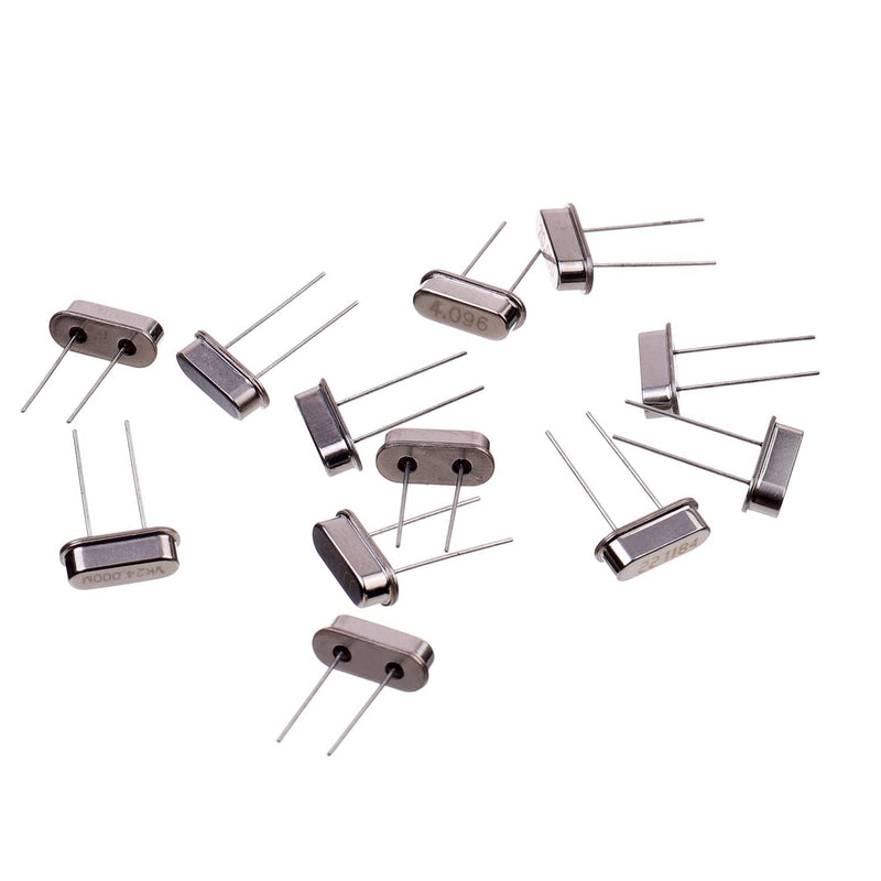 BOJACK 12 Values 60 Pcs Quartz Crystal Oscillator 4 MHz, 4.096 MHz, 6 MHz, 8 MHz, 10 MHz, 11.0592 MHz, 12 MHz, 16 MHz, 20 MHz, 22.1184 MHz,24 MHz,48 MHz Crystal Resonators Assortment Kit