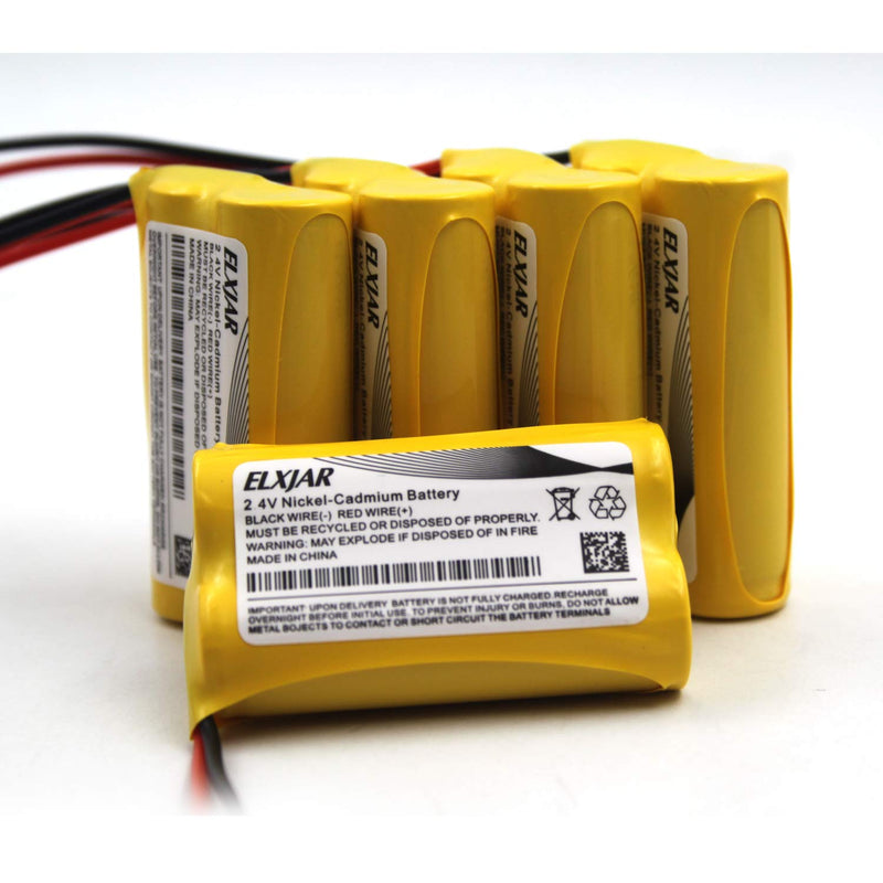 (5-Pack) 2.4V 600mAh Battery Replacement Exit Sign Emergency Light Exitronix 10010036 Lithonia 10010034 Interstate NIC1394 BEL-179