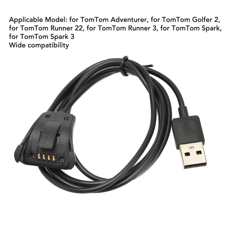 USB Charging Cable for Tomtom Watch, Replacement Charger Charging Dock for Tomtom Watch Series for Tomtom Adventurer Golfer 2 Runner 22 Runner 3 Spar, 3.3ft