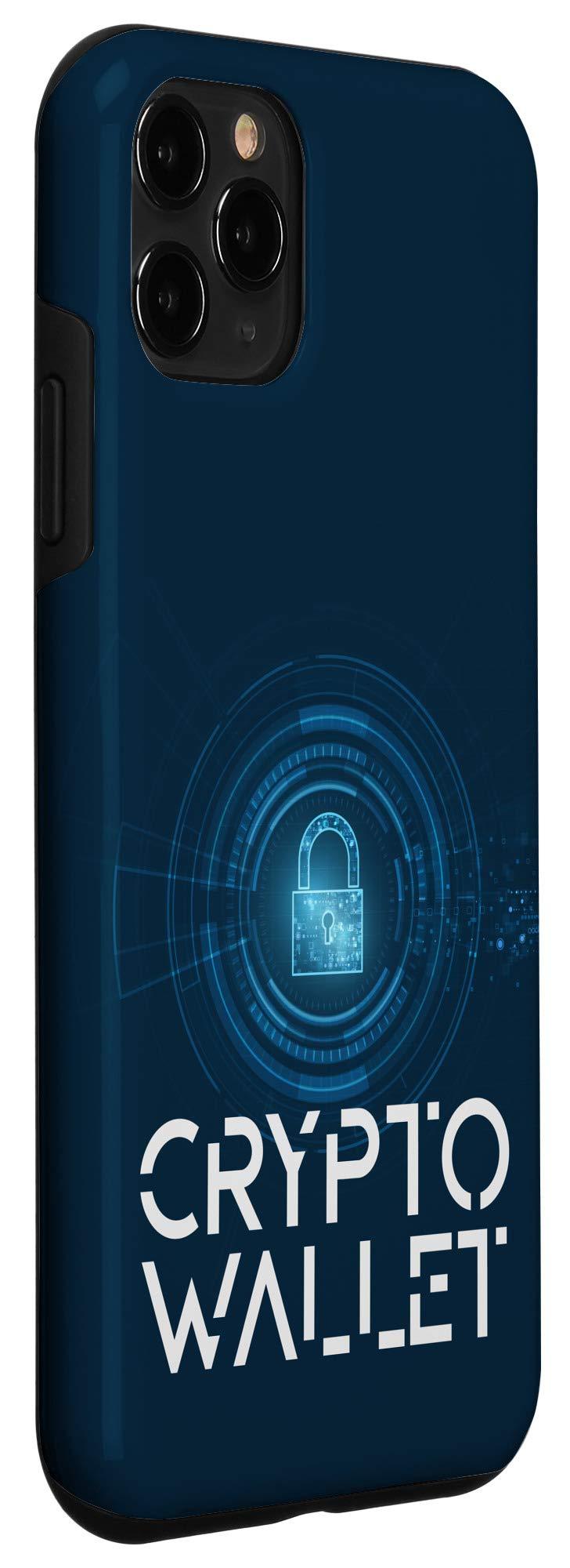iPhone 11 Pro Crypto Wallet with Security Lock Navy Blue Case iPhone 11 Pro