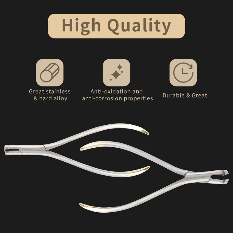 Distal End Cut Plier with Mini Head & Longer Handle, Hold & Cut Hard and Soft Wire Orthodontic Cutter Dental Surgical Instrument Tool