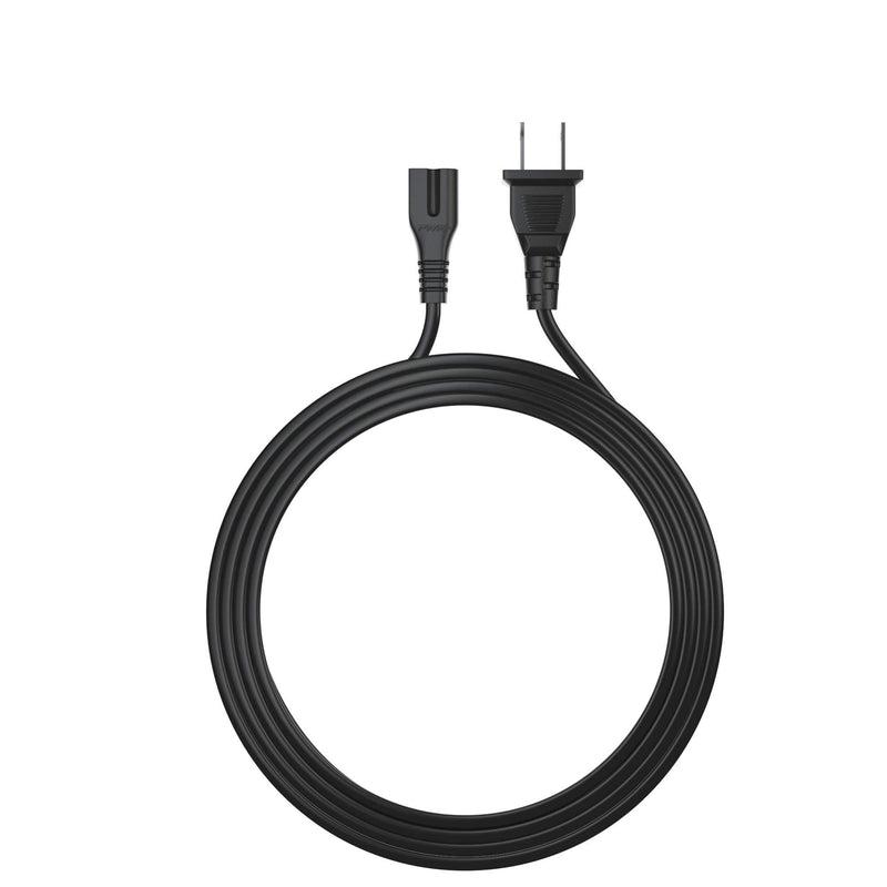 Pwr Long 6 Ft 2 Prong Polarized-Power-Cord for Vizio-LED-TV Smart-HDTV E-M-Series and Others 2 Slot Adapter-AC-Wall-Cable: IEC-60320 IEC320 C7 to NEMA 1-15P