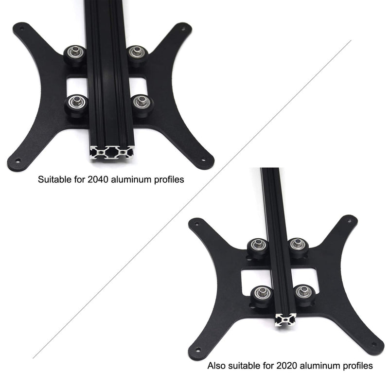 Befenybay Modular Y Carriage Plate Upgrade Kit for 2040V Aluminum Profile for 3D Printer