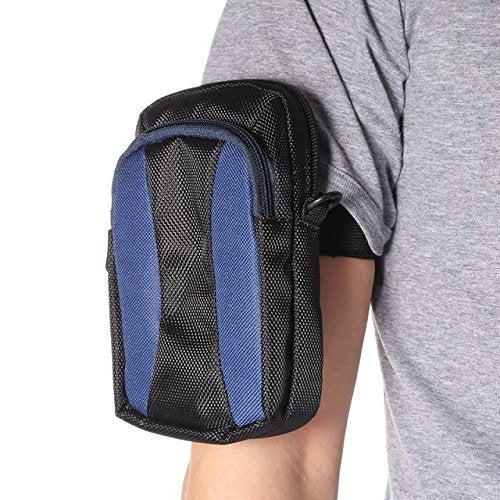 Glo-shine Universal Elastic Adjustable Sport Armband Strap for All Models IPO with Silicone or Leather Case with Armband Slots (Black)