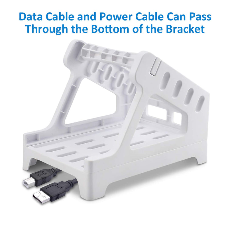 Trohestar Label Holder for Rolls and Fanfold Labels Work with Desktop Label Printer (White)