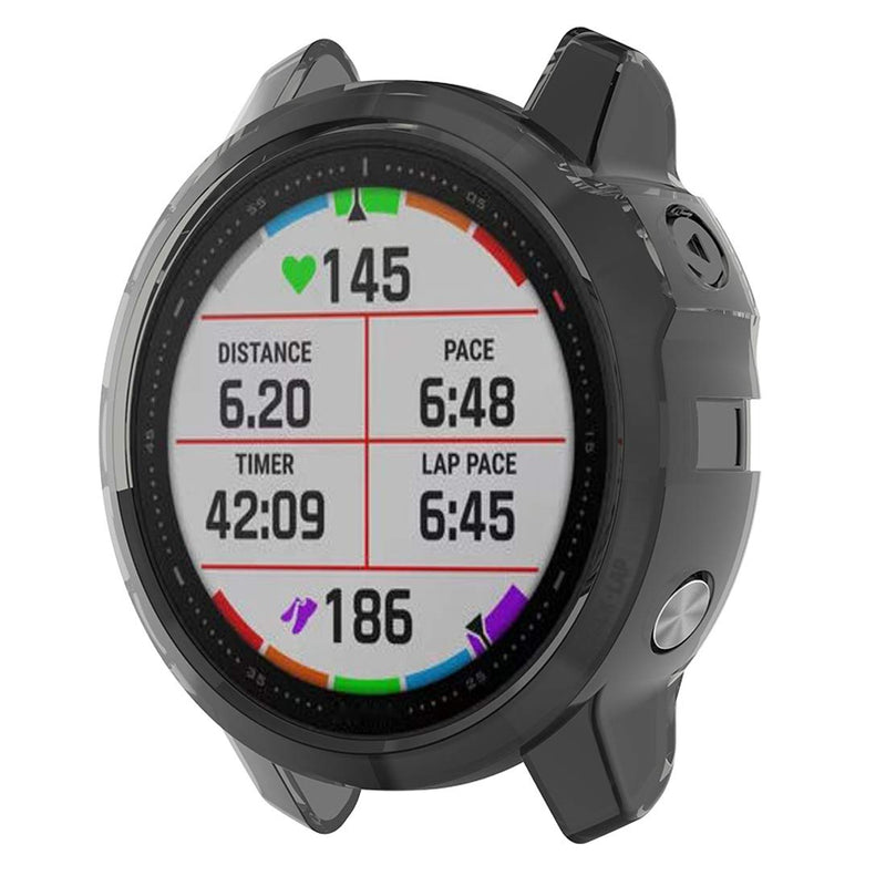 Disscool TPU Case Cover for Garmin Fenix 6S, Soft Anti Drop TPU Protective Case Cover Skin for Garmin Fenix 6S(TPU Black)