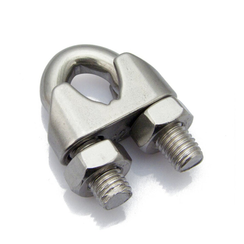 10 Pieces M2 Stainless Steel Wire Rope Cable Clip Clamp 1/16" Wire Rope Cable Clip