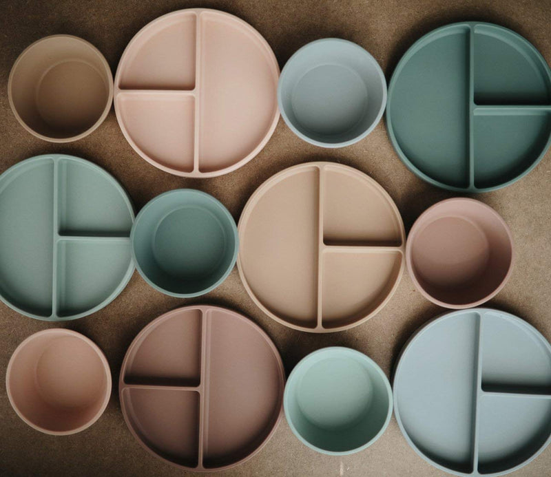 mushie Silicone Suction Bowl | BPA-Free Non-Slip Design (Blush) Blush