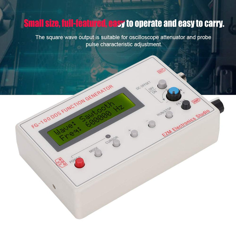 1Hz - 500KHz Signal Generator, Digital DDS Function Arbitrary Waveform Pulse Frequency Meter Output Sine Square Triangle Forward Sawtooth Wave, Reverse Sawtooth Wave Frequency Counter