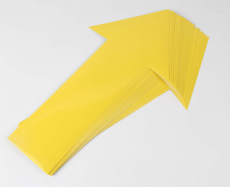 Arrow Sticker Directional Decals 12x6 Inch 24 Pack Marking Sign Removable Floor Arrows Stickers Adhesive Decal for Warehouse Event (Yellow) Yellow