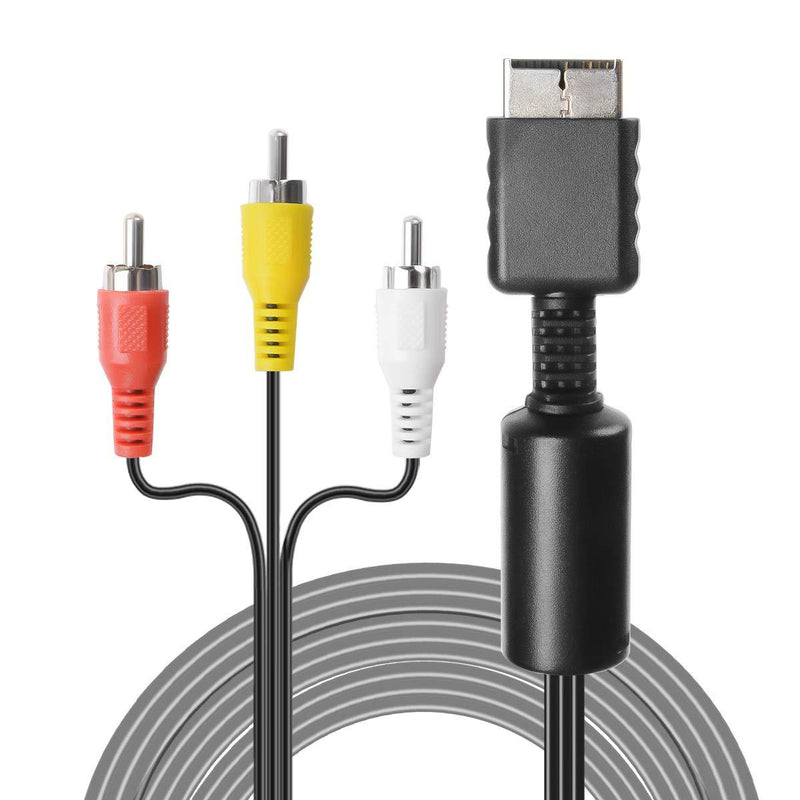 TENINYU Audio Video RCA Cable - Game Console Component Accessories Connection AV Cable for PS1 PS2 PS3 Playstation,6FT