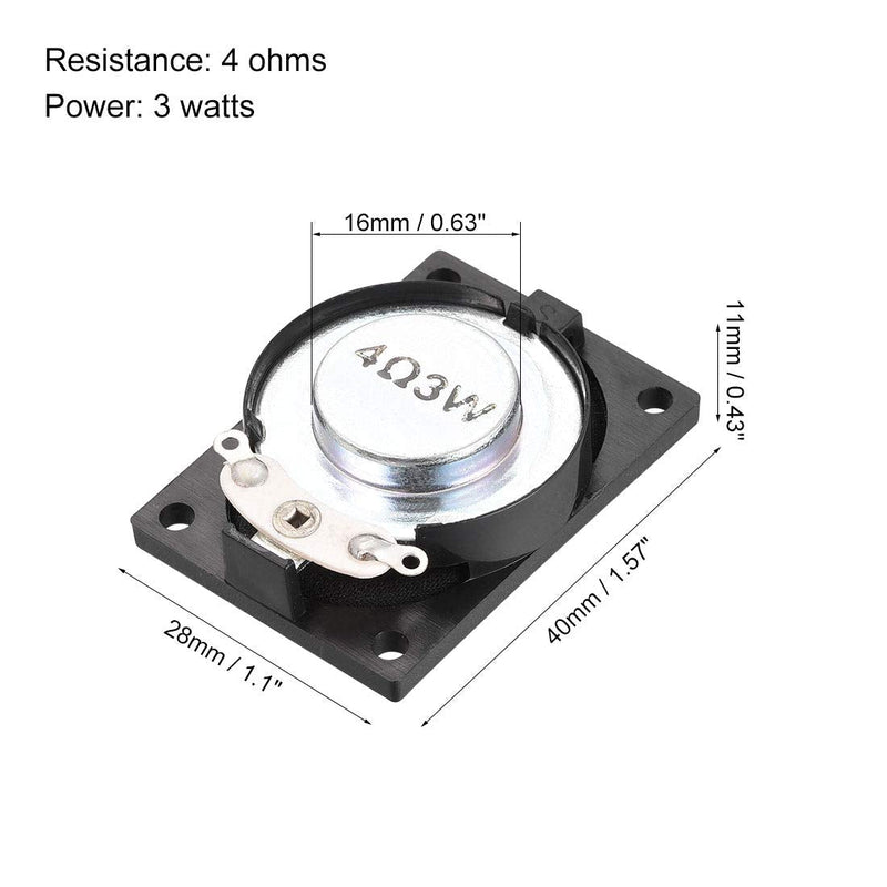 uxcell 4 Ohm 3W Round Internal Magnet Speaker for Laptop Loudspeaker 4pcs