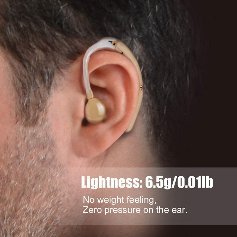 Hearing Aid for Seniors and Adults, Digital Hearing Amplifier with Adjustable Volume and Noise Reduction, 500 Hours Per Battery Life and Hearing Aid Cleaning Brush Included
