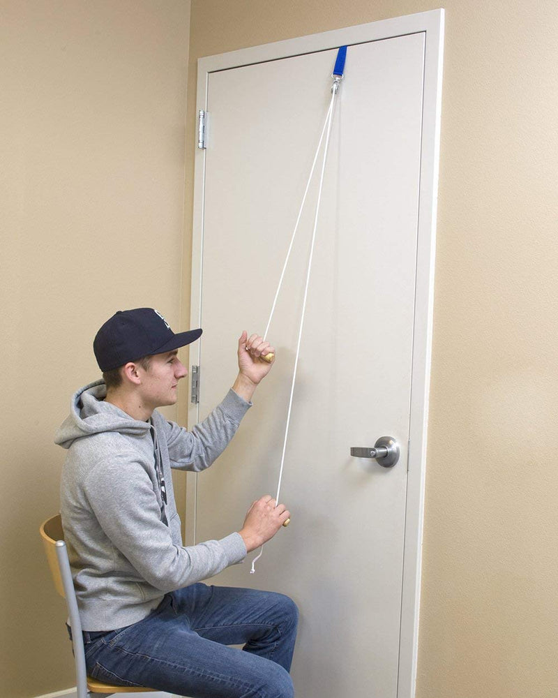 RangeMaster Over the Door Shoulder Pulley │ Physical Therapy Shoulder Tool │ Helps Enhance Range of Motion for Shoulder Pain and Surgery Recovery │ Web Strap Attachment Web Strap Door Attachment
