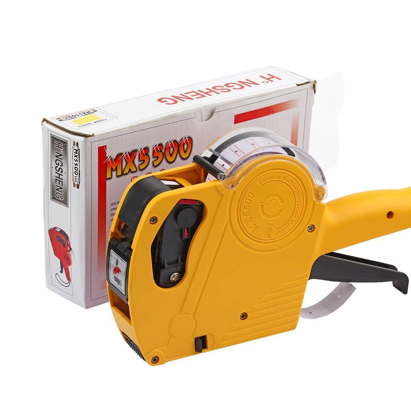 ASIBT MX5500 EOS Yellow 8 Digits Pricing Gun Kit with 7,000 Labels & Spare Ink