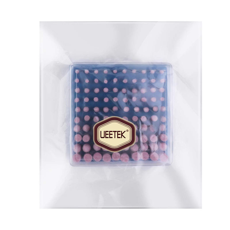 UEETEK 100pcs 3mm Shank Sanding Mandrel Mounted Grinding Polishing Tool (Pink)