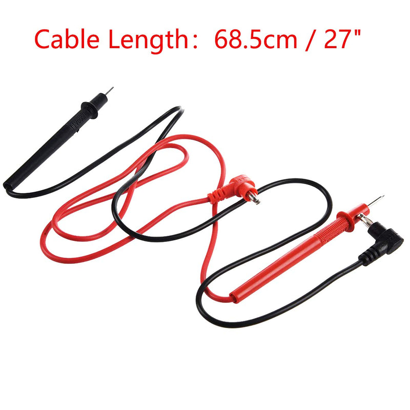 COMOK 2 Pair 27inch Long Multimeter Test Lead Probe Wire Cable with Banana Plug for Dc Power Supply 1000v