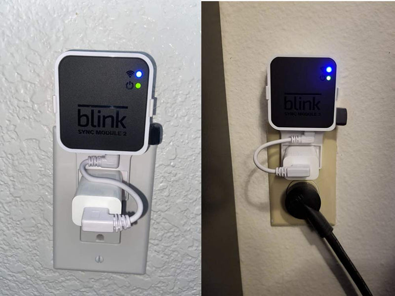 64GB USB Flash Drive and Outlet Mount for Blink Sync Module 2, Save Space and Easy Move Mount Bracket Holder for Blink Outdoor Blink Indoor Security Camera System, Without Messy Wires or Screws