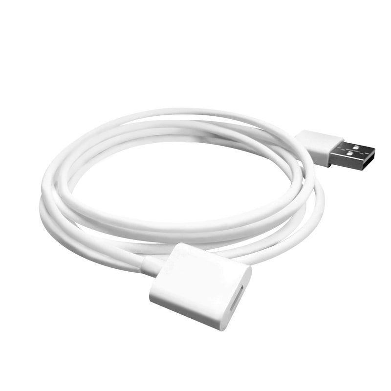TechMatte Charging Adapter Cable Compatible with Apple Pencil Male to Female Flexible Connector (White-5 Feet)
