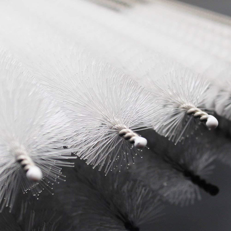 DiCUNO 2 Sets of Cleaning Brushes 8 Inch Nylon Tube Brushes Set with Protective Design [Updated Edition, 1 Set of Super Hard & 1 Set of Medium Hard]
