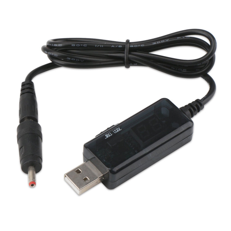 USB to 9v, 5v to 12v Step Up, DROK USB Cable DC 5V Boost to 9V 12V Voltage Converter 1A Step-up Volt Transformer Power Regulator Line with LED Display