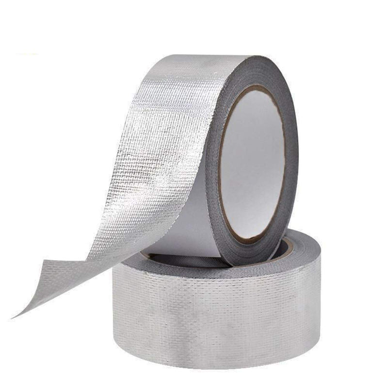 Westspark 2" Fiber-Glass Cloth Tape Roll, 2 inches x 65 Yards Self-Adhesive Silver Duct Heat Reflective Tape, Insulation Resistant High Temperature HVAC Tape, Metal Repair, Patching Hot Cold Air 1X