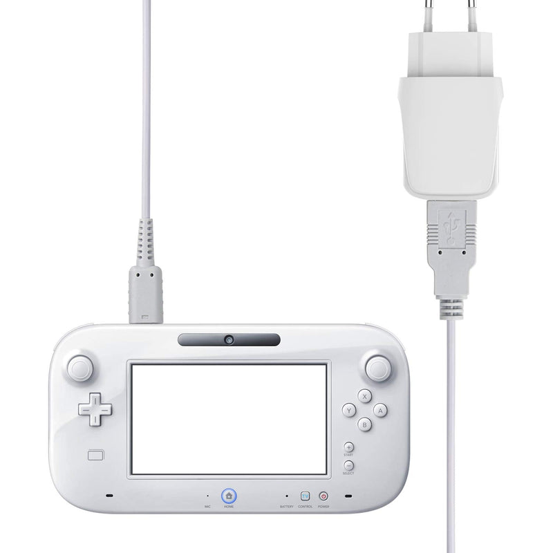 SUNMON USB Charger Cable for Wii U Gamepad Remote Controller Back-up USB Charger Power Cable Cord Replacement - White