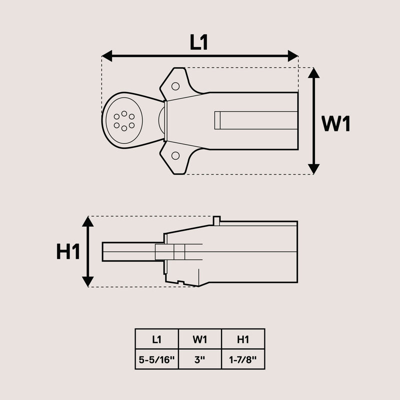 ONLINE LED STORE 7-Way Blade Trailer Wiring Tester [Nickel-Plated Copper Terminals] [Continuity Test] [Rugged Material] 7-Pin Trailer Light Wire Circuit Tester