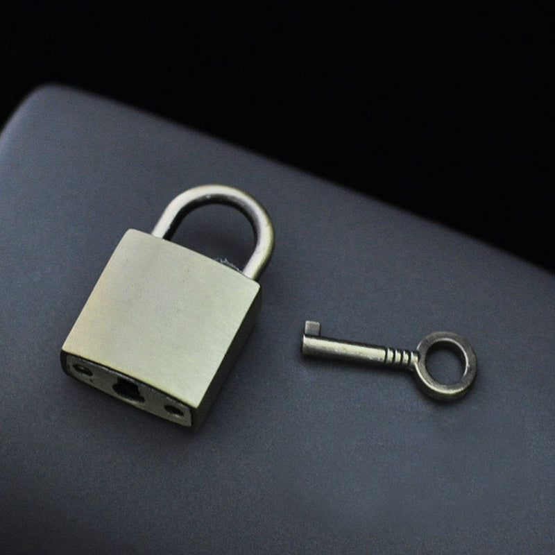 Mini Metal Lock - Zinc Replacement Unfading Silver Pad-Lock with 3 Keys of Hiplaygirl (Square) silver - 1 set