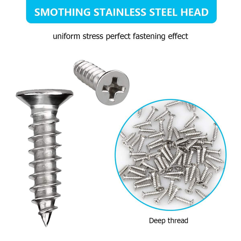 10 Pieces Stainless Steel L Braces (3.1 x 3.1 inch，80 x 80 mm) Flat Corner Braces, Corner Brackets Joint Right Angle Bracket, 55 Pieces Screws Included