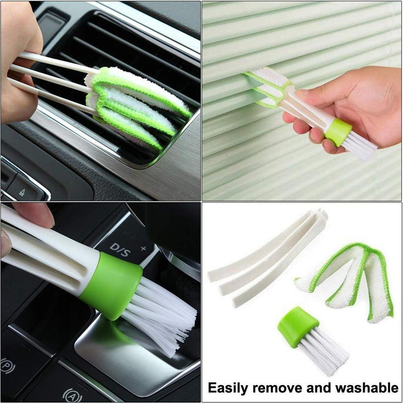 Window or Sliding Door Track Cleaning Brush, Tile Lines Brush,Window Blind Duster, 2-in-1 Windowsill Sweeper, Hand-held Groove Gap , 5 Pieces