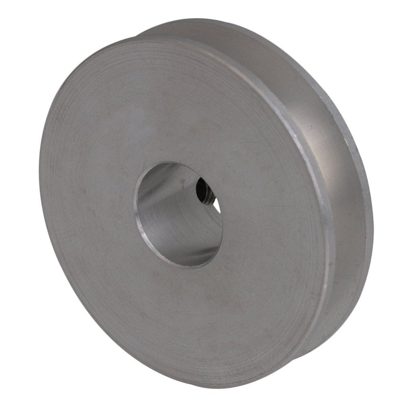 BQLZR 41x16x12MM Silver Aluminum Alloy Single 12MM Fixed Bore Pulley for Motor Shaft 3-5MM PU Round Belt
