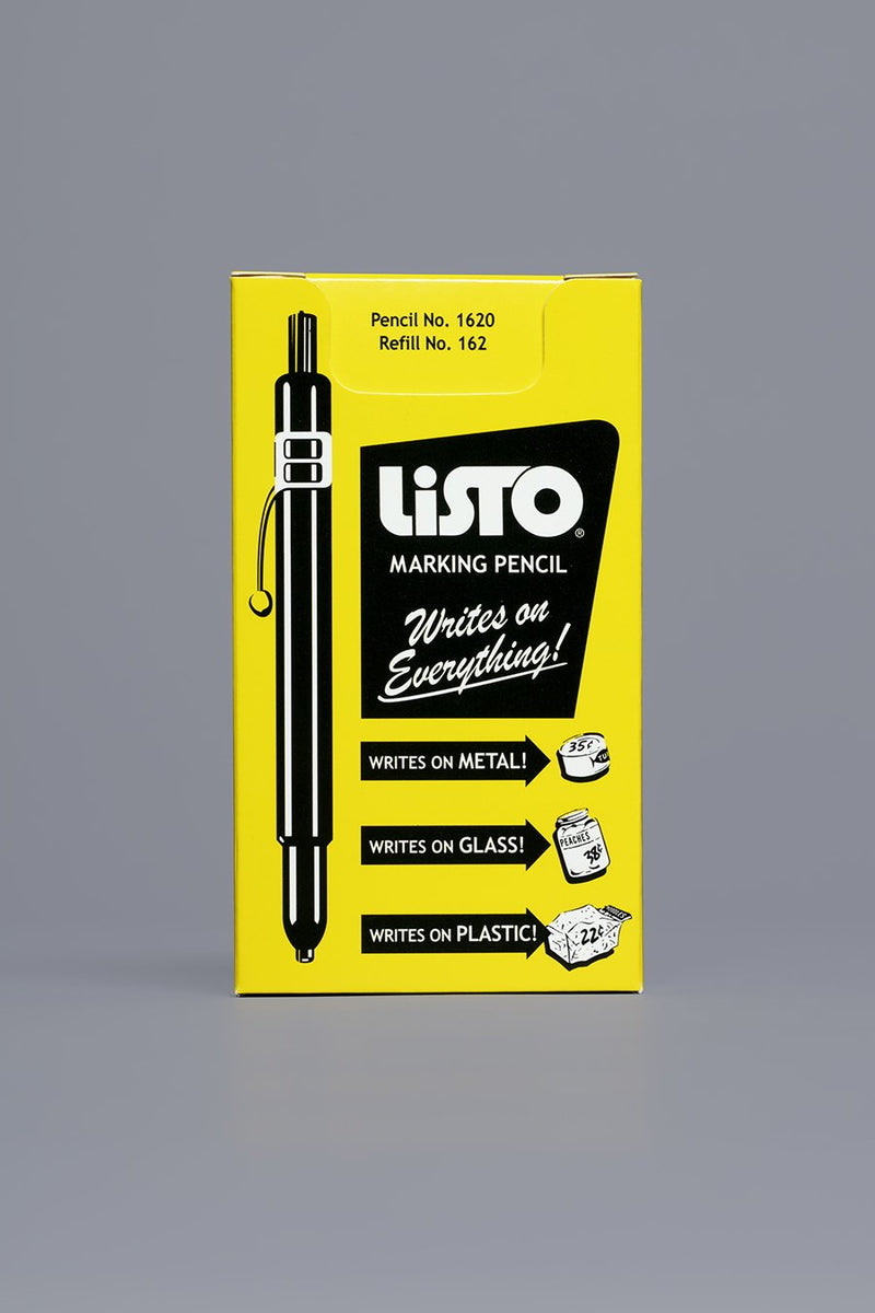 Bundle of Listo 1620 Marking Pencil/Grease Pencils/China Marking Pencils/Wax Pencils - White, Box of 12 With 72 Refills With Bonus Magnetic Memo Clip