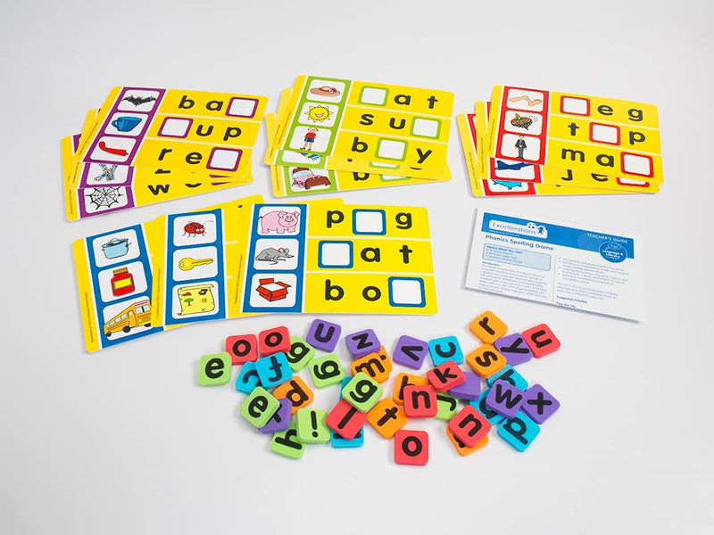 Excellerations Phonics Spelling Game for Kids and Classrooms Classroom Activity (12 Game Boards) (Item # PSG)