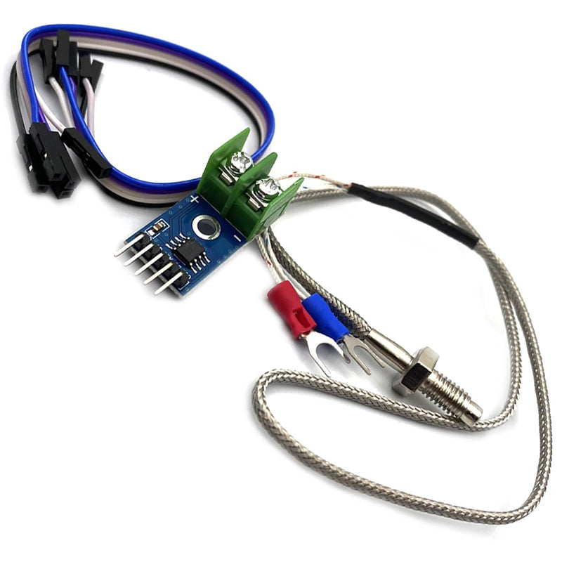Kiro&Seeu DC 3-5V MAX6675 Module + K Type Thermocouple Temperature Sensor Thermocouple Sensor Set M6 Screw Compatible with Arduino Raspberry Pi