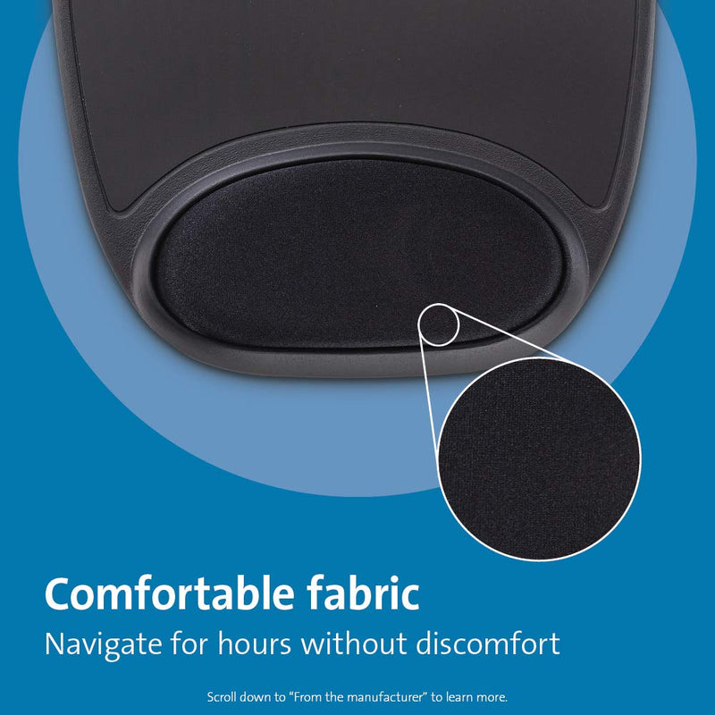 Kensington Comfort Gel Mouse Pad with Wrist Rest - Black (K62386AM)