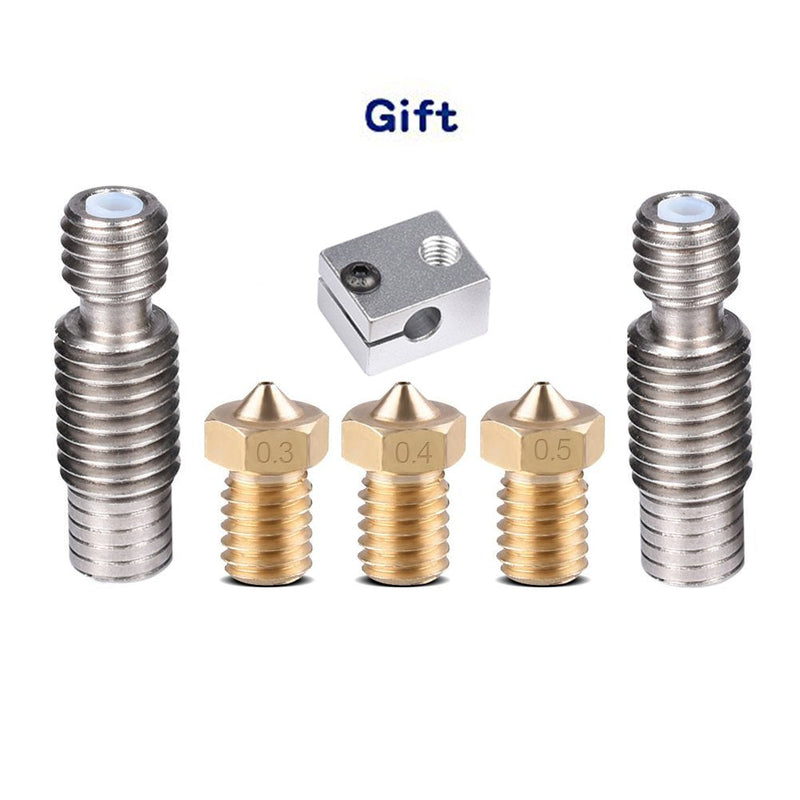Wangdd22 E3D V6 Hot End Full Kit 1.75mm 12V Bowden/RepRap 3D Printer Extruder Parts Accessories 0.4mm Nozzle