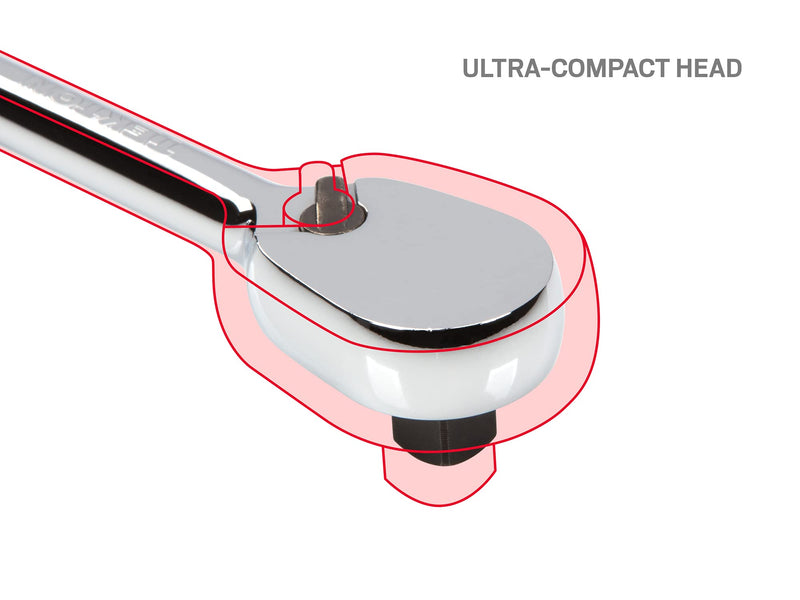 TEKTON 1/4 Inch Drive x 6 Inch Ratchet | SRH01006 Non-Quick-Release