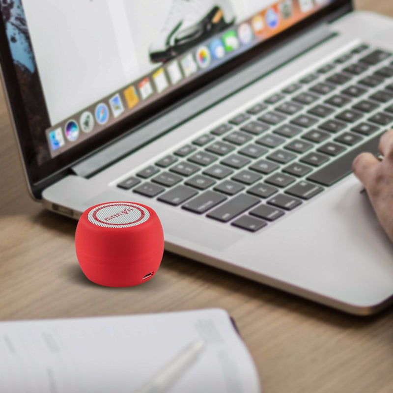 Portable Mini Speaker for iPhone/iPad/iPod/Tablet, 3W Cellphone Speaker with 3.5mm Aux Input, Clear Loud Sound in Compact Golf Size Body (Passion Red)