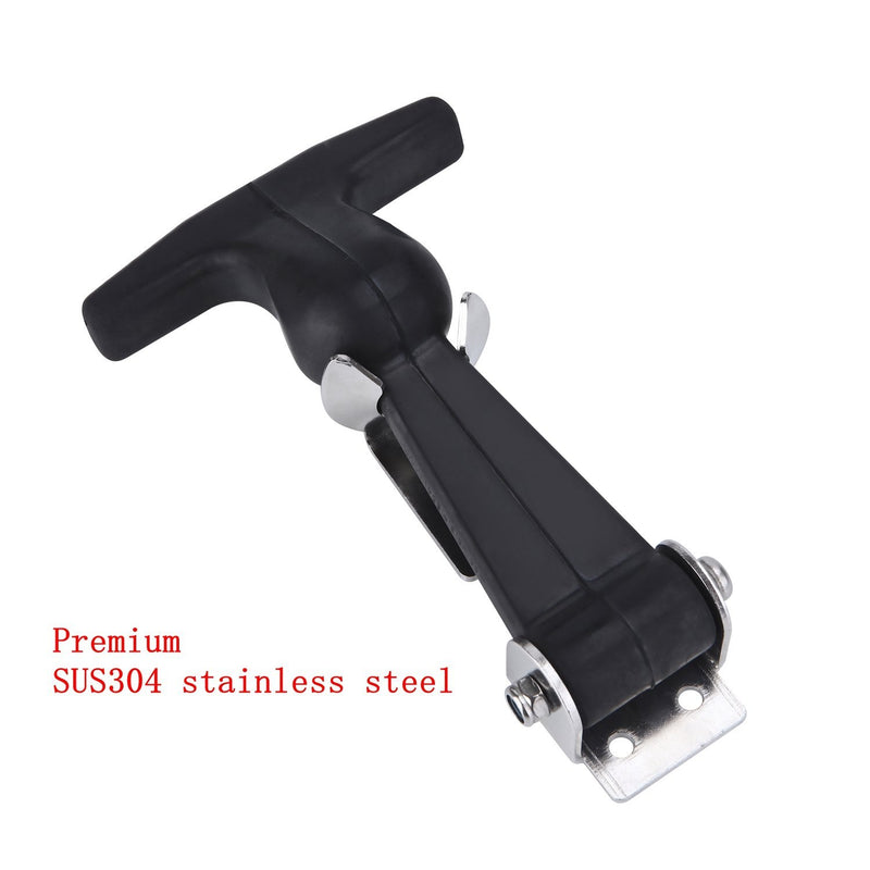 Creatyi 2 PCS 4.7'' Rubber Flexible Heavy Duty Premium SUS304 Stainless Steel T-Handle Draw Latches