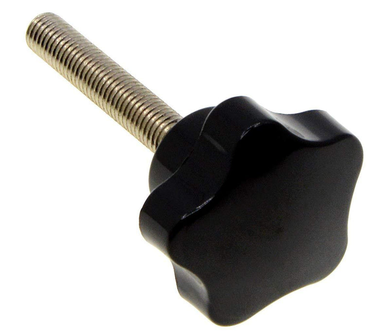 YXQ M8x50 Hand Star Knobs Thread Stud Tightening Screws Clamping Grip Five Arm Replacement Black Plastic, 40mm Dia (5Pcs) M8 x 50(5Pcs)