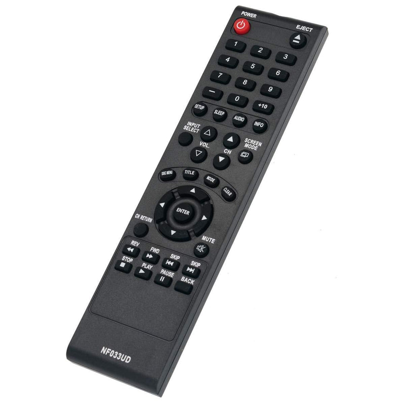 NF033UD Replace Remote Control Applicable for Sylvania LCD TV LD190SS1 LD320SS2 LD190SS2 LD195SSX LD320SSX LD320SS2 A9DF1UH LD320SS1 Emerson TV LD190EM1 LD190EM2 LD260EM2 LD320EM2 RLD190EM1 RLD190EM2