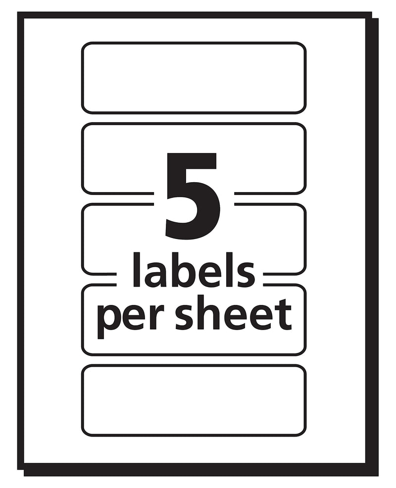 Avery 05481 Removable Color Code Laser Labels, 1-Inch x 3-Inch, Neon Colors, 200/Pack
