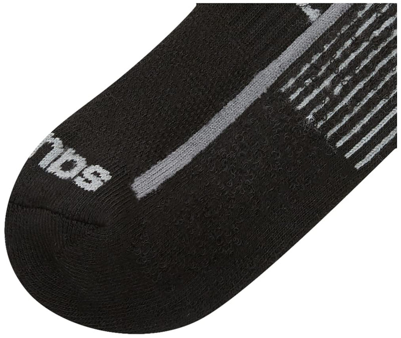 Saucony mens Multi-pack Bolt Performance Comfort Fit No-Show Socks Shoe Size: 8-12 Black Assorted (6 Pairs)