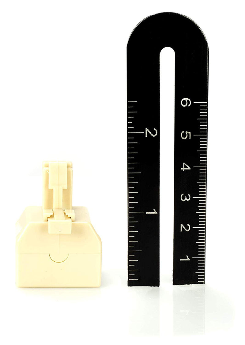 Duplex Jack Phone Wall Adapter - 1 Pack, White - 2-Way Phone Splitter (2 Lines) Wall Jack Phone RJ11 Adapter White, 2 Way