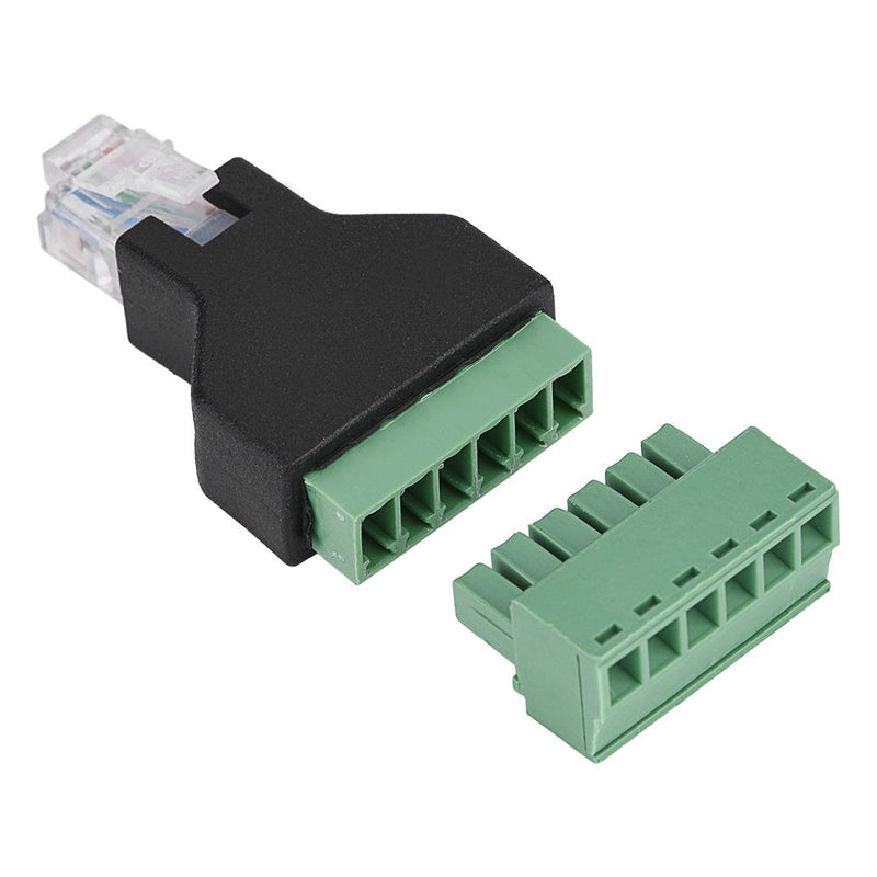 Cable Audio Adapter, Ethernet RJ12 6P6C Male to 6 Pin Screw Terminals Adapter Connector