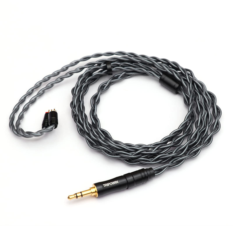 Tripowin Noire 4 Core 24AWG OCC Upgraded HiFi Audio Cable with Detachable 3-in-1 2.5mm/3.5mm/4.4mm Plug for Audiophile Musician (0.78mm 2Pin) 0.78mm 2Pin Tripowin Noire