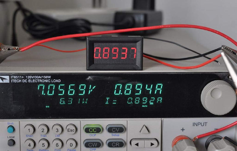 Taidacent High Precision 5 Digit Amp Meter DC 0.0000-3.0000A Ammeter Digital Display mA Digital Ammeter 0.36 Inch Red LED Display