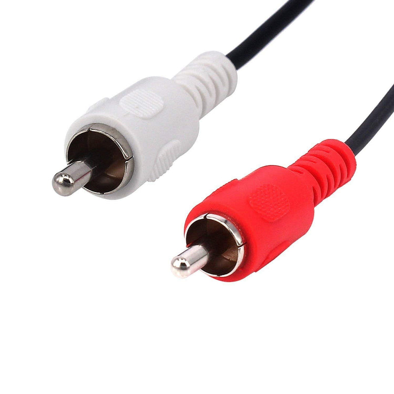 DIN 5 Pin to RCA Cable,Qaoquda 5ft/1.5m 5-Pin Din Male Plug to 2-RCA Male Audio Adapter Cable for Electrophonic Bang & Olufsen, Naim, Quad.Stereo Systems (DIN 5P M-2RCA M) DIN 5P M-2RCA M